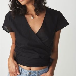 Black wrap top